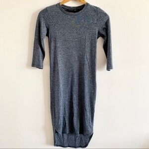 𝅺topshop Fitted Crew Neck 3/4 Sleeve Dress